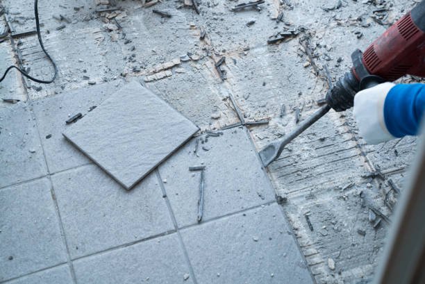Removing an old tile floor